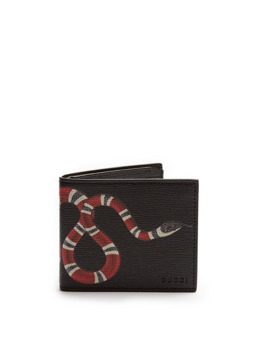 Snake-print grained-leather wallet | Gucci | MATCHESFASHION.COM US