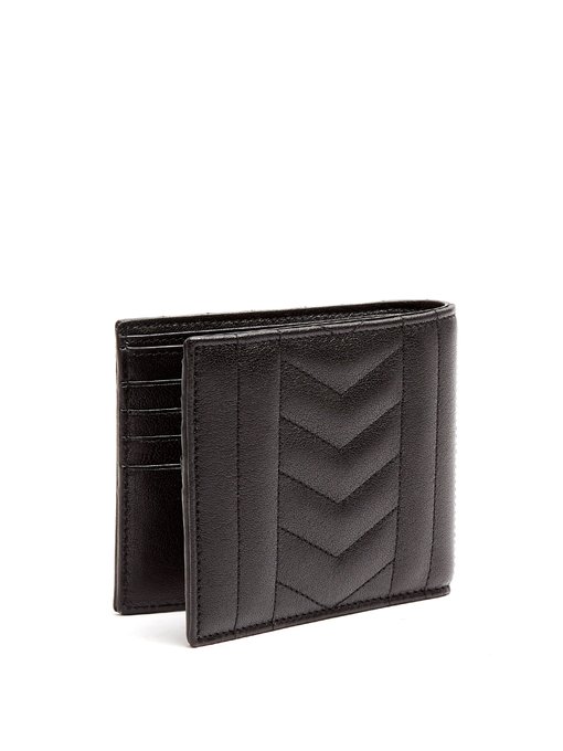 SAINT LAURENT Monogrammed Bi-Fold Leather Wallet