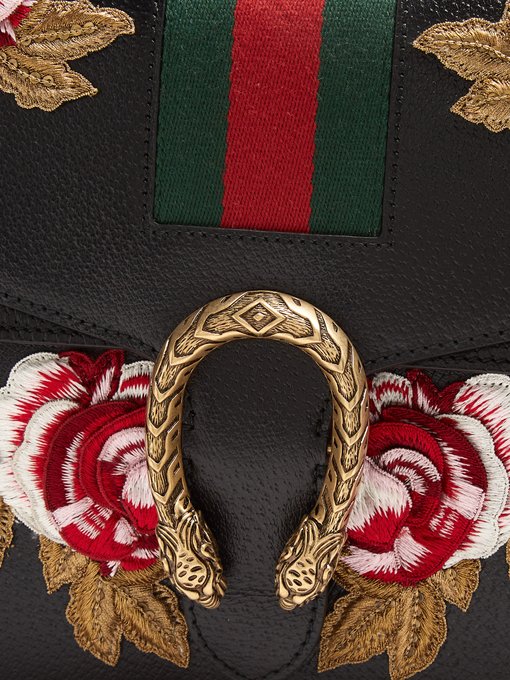 Dionysus floral-embroidered leather shoulder bag | Gucci | MATCHESFASHION.COM US
