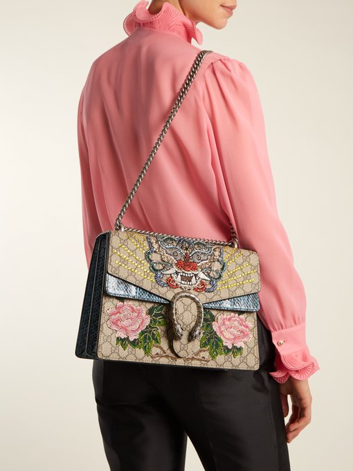 Dionysus GG Supreme embellished large shoulder bag | Gucci | MATCHESFASHION.COM US