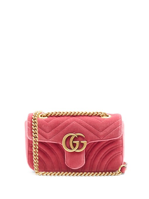 GG Marmont mini quilted-velvet cross-body bag | Gucci | MATCHESFASHION.COM UK