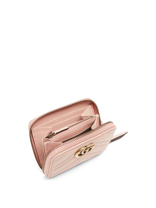 GUCCI GG MARMONT QUILTED-LEATHER WALLET, PINK | ModeSens