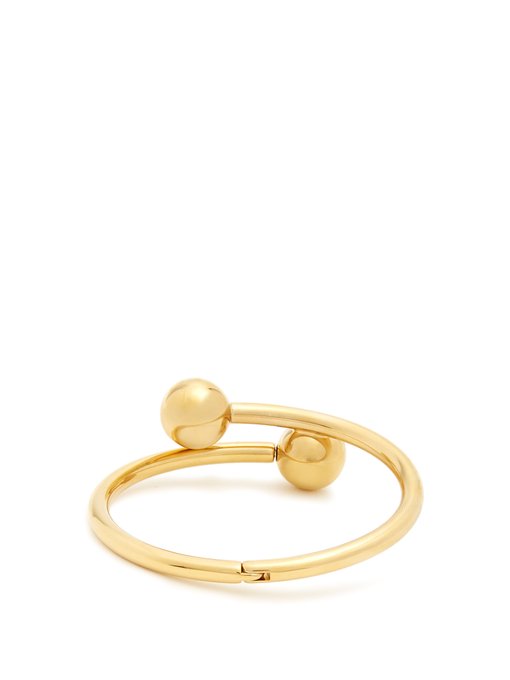 J.W.ANDERSON Double Ball Bangle Bracelet, Gold | ModeSens