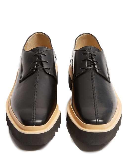 STELLA MCCARTNEY Faux-Leather Platform Derby Shoes in Black Multi