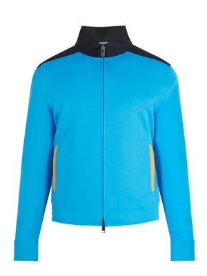 Jersey Logo Track Jacket in Blue - Valentino