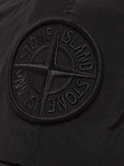 stone island logo-embroidered nylon baseball cap