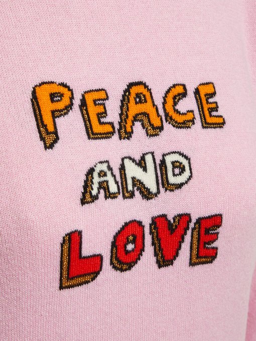 peace and love cashmere-blend sweater