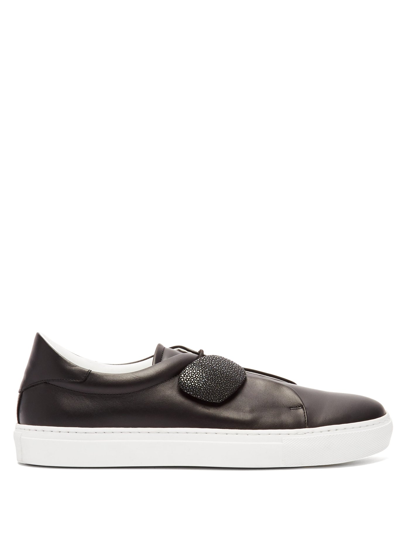 rupert sanderson dynamo slip-on stingray leather trainers