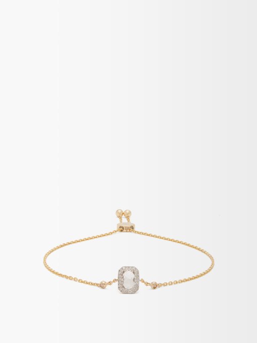 Anissa Kermiche April diamond, quartz & gold bracelet
