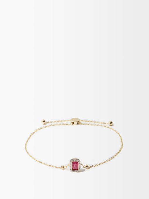 Anissa Kermiche July diamond, ruby & 14kt gold bracelet