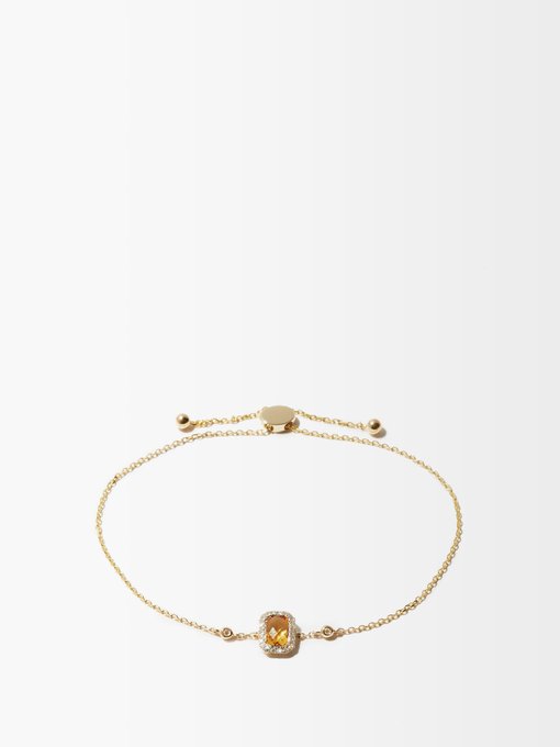 Anissa Kermiche November citrine, diamond & 14kt gold bracelet