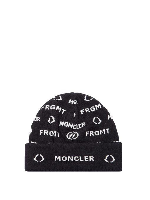 7 moncler fragment logo-jacquard wool beanie