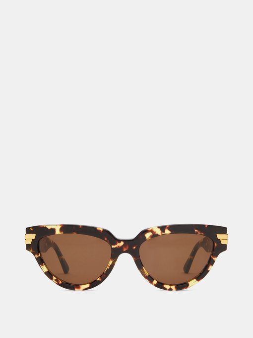Bottega Veneta Eyewear Cat-eye tortoiseshell-acetate sunglasses