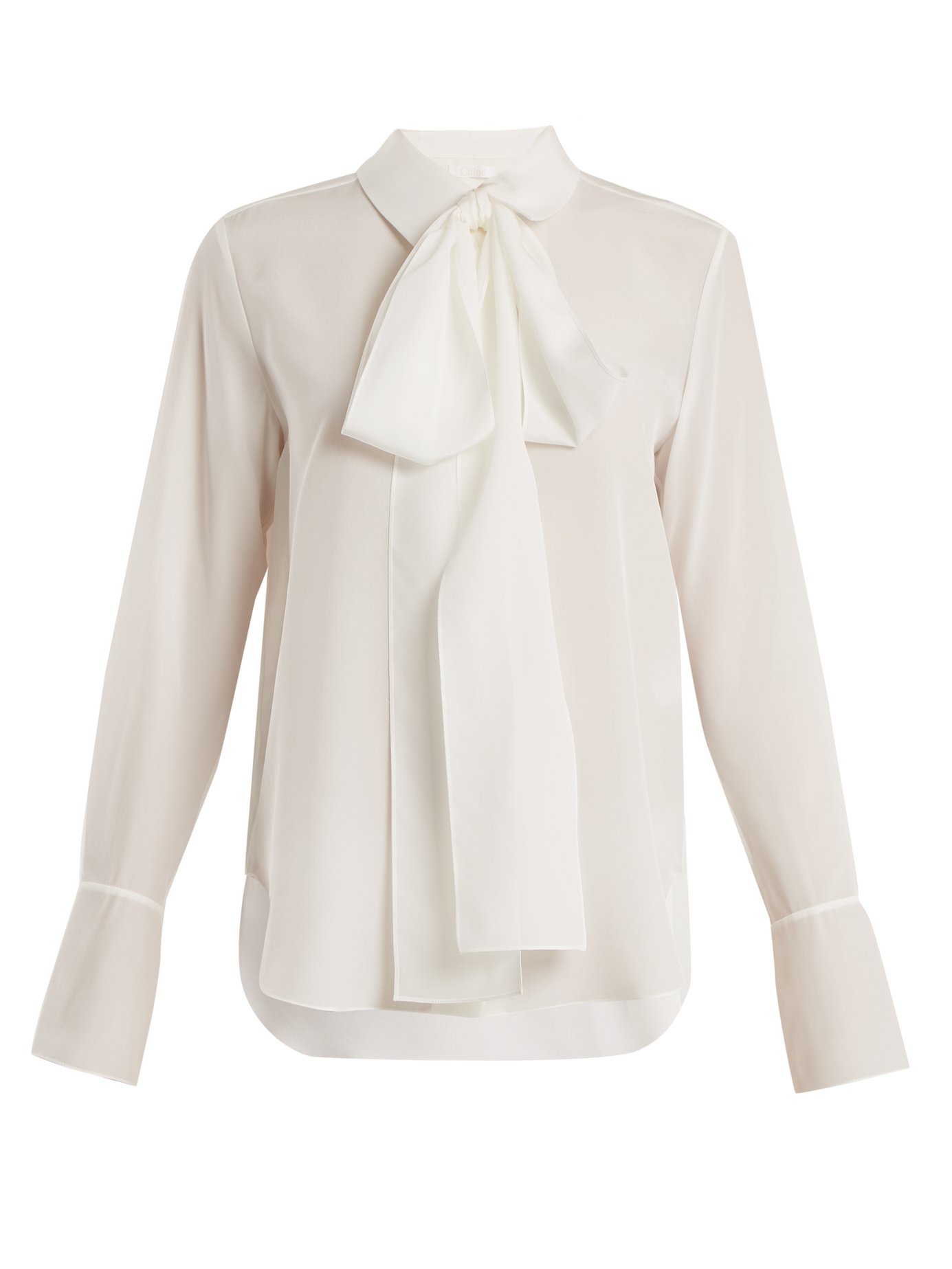 LuxeFinds.com presents -- 'Tie-neck silk-crepe shirt' -- Found at...