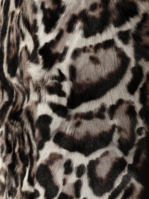 Christopher Kane Jaguar-print goat hair and leather dress