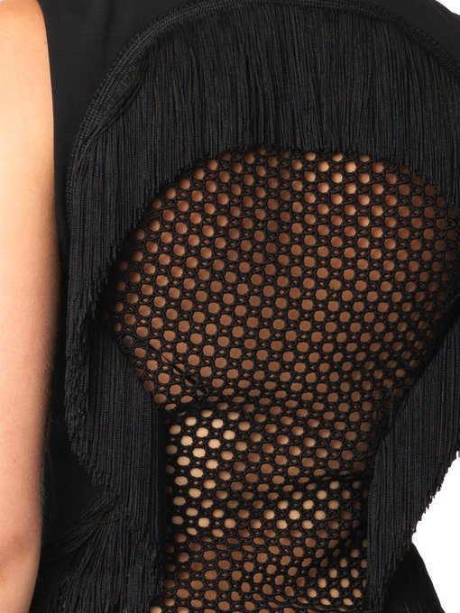 Stella McCartney Bianca mesh-back cady gown