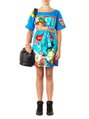 Froggy-print tie-front dress