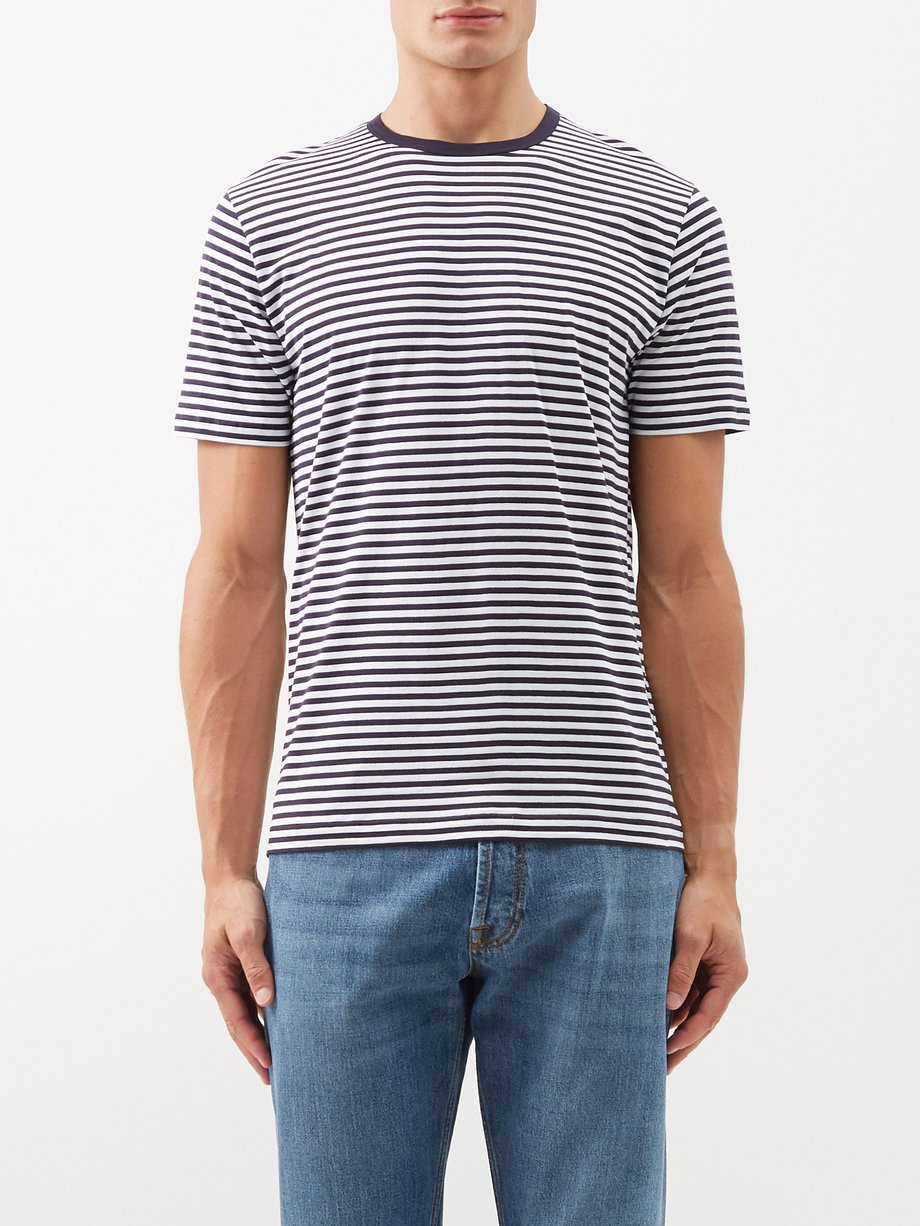 Print Striped cotton-jersey T-shirt | Sunspel | MATCHESFASHION UK