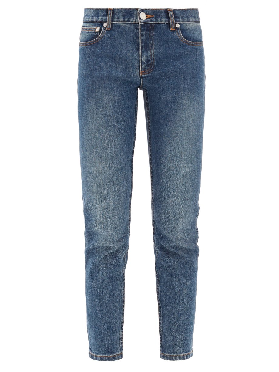 Blue Etroit mid-rise cropped skinny-leg jeans | A.P.C. | MATCHESFASHION US