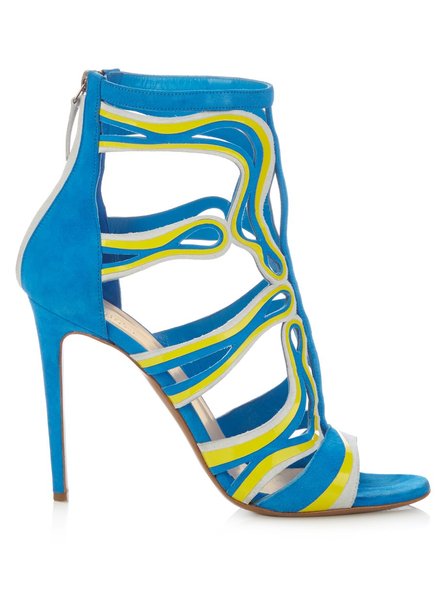 Blue Cage leather and suede sandals | Peter Pilotto | MATCHESFASHION US