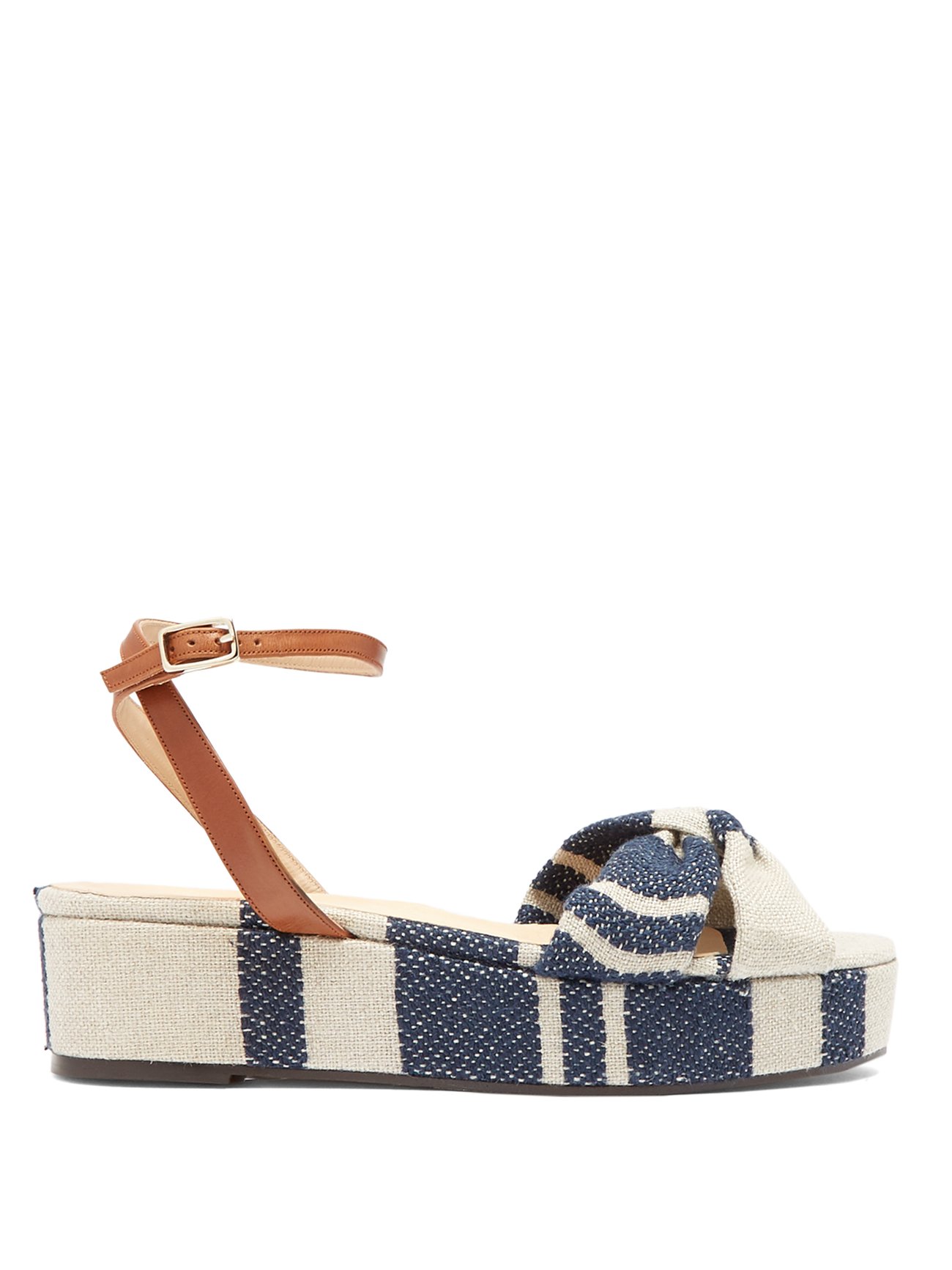 Blue Angela linen flatform sandals | Castañer | MATCHESFASHION UK