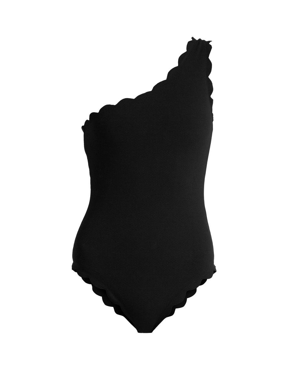 Marysia (Marysia ) Santa Barbara scallop-edge one-shoulder swimsuit