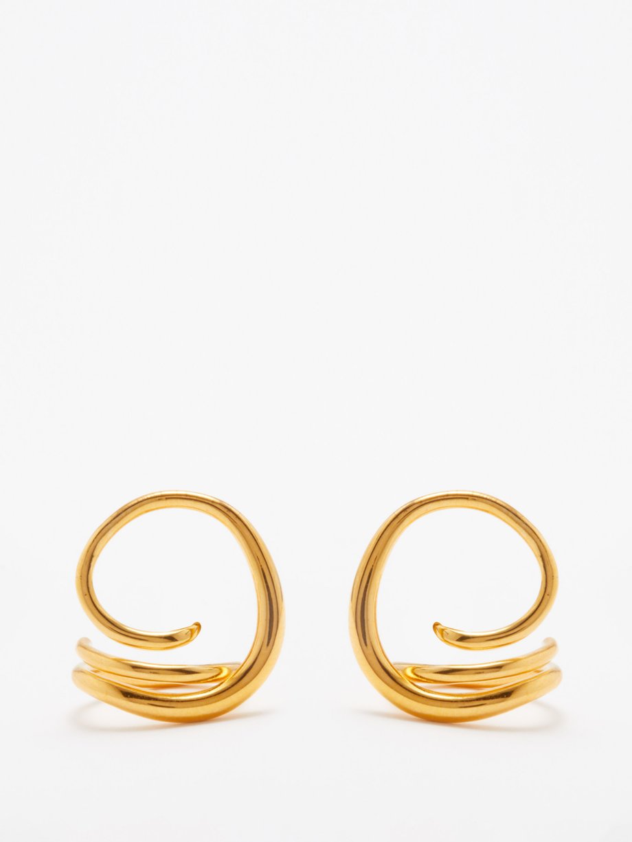 Charlotte Chesnais Round Trip gold-plated earrings