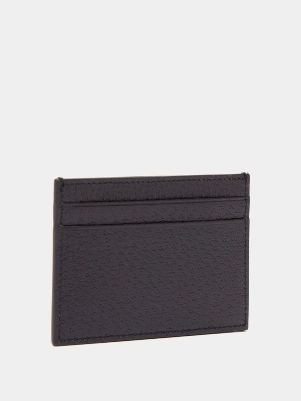 Black Bee-embellished leather cardholder | Gucci | MATCHES UK