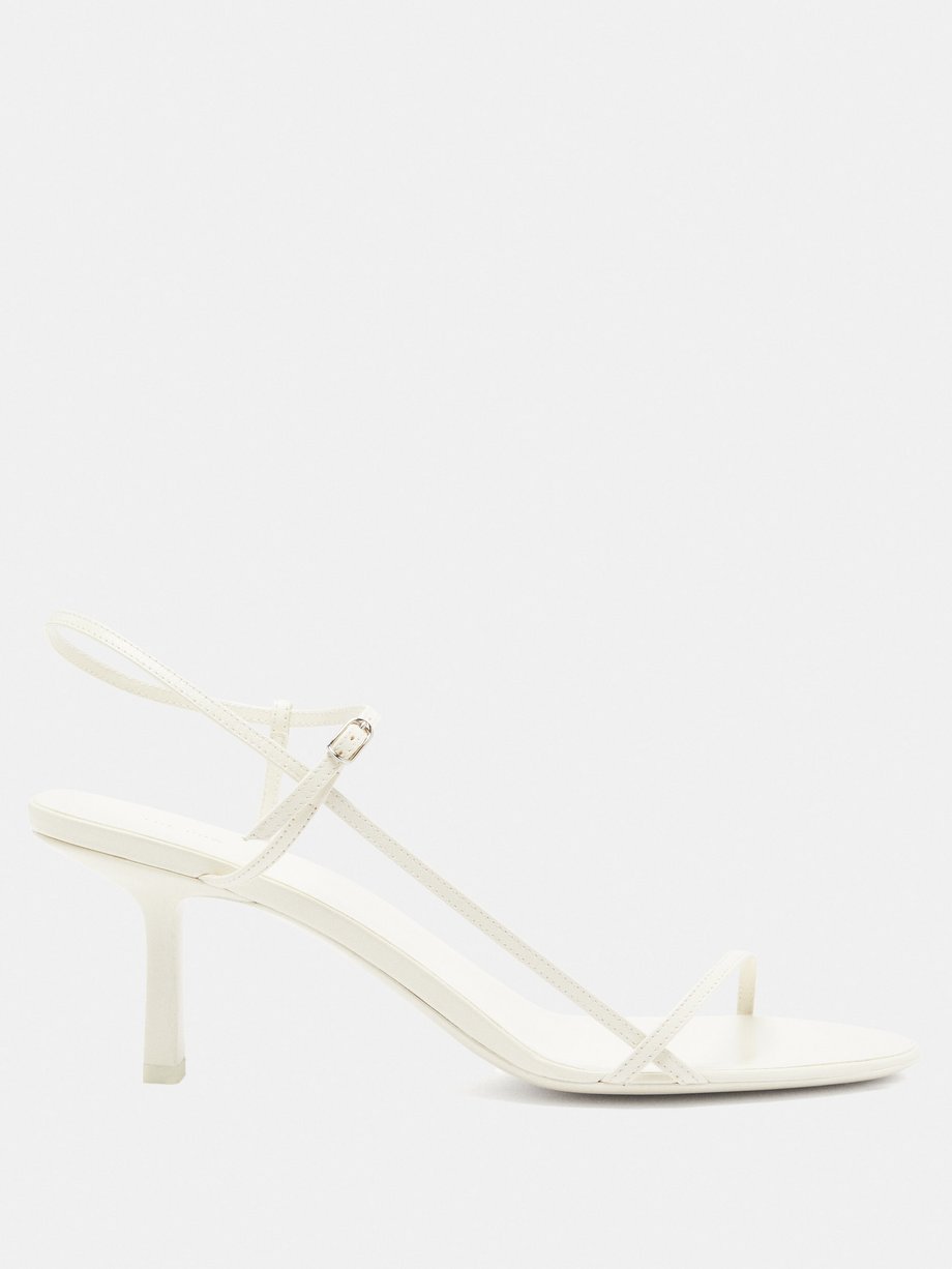 The Row Bare mid-heel leather slingback sandals