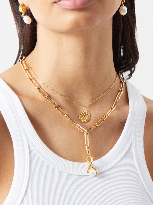 Alighieri Capricorn gold-plated necklace