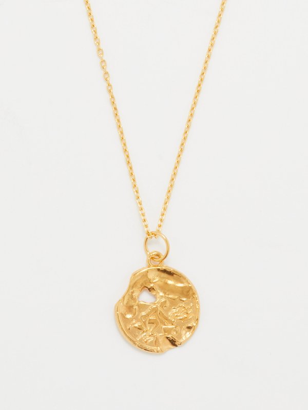 Alighieri Aquarius gold-plated necklace