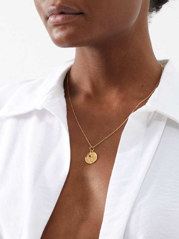 Alighieri Aquarius gold-plated necklace