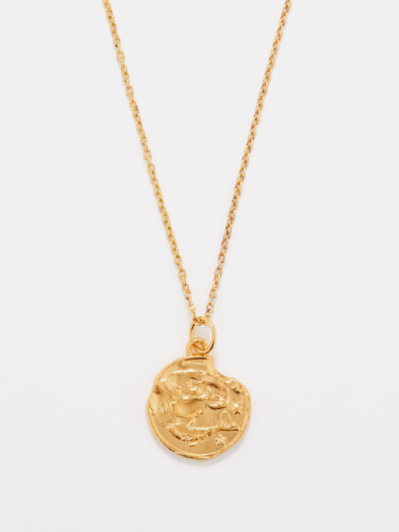 Gold Pisces gold plated necklace Alighieri MATCHES UK