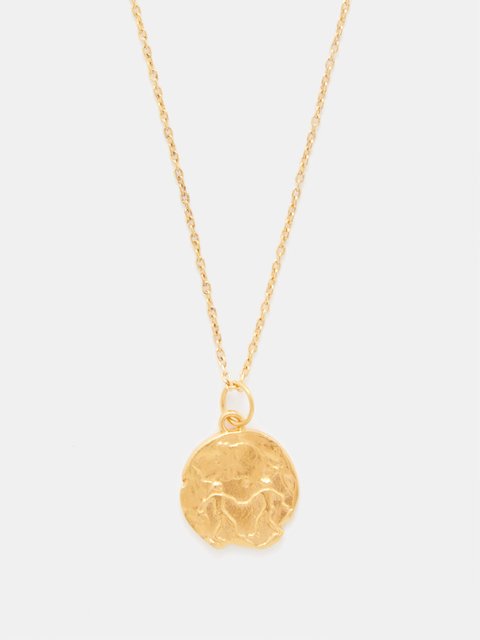 Gold Libra gold plated necklace Alighieri MATCHES UK