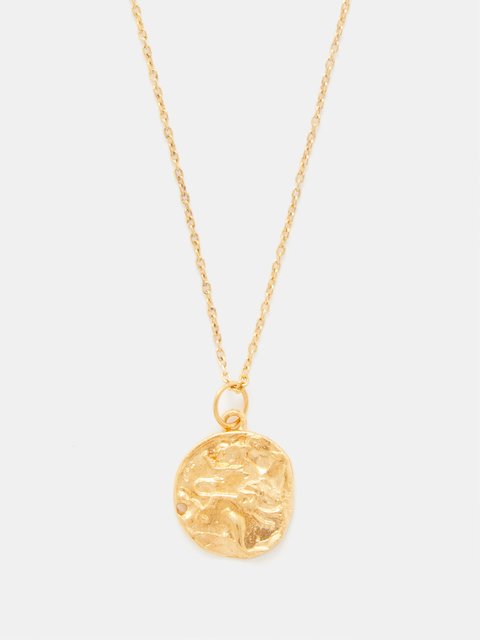 Gold Leo 24kt gold plated necklace Alighieri MATCHES UK