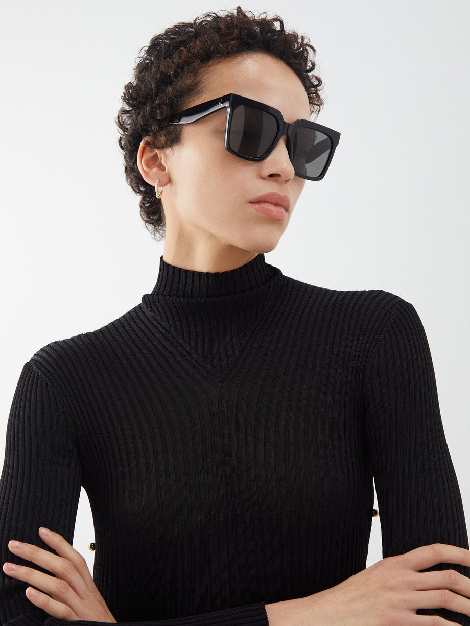 Black Oversized square sunglasses Celine Eyewear | MATCHESFASHION US