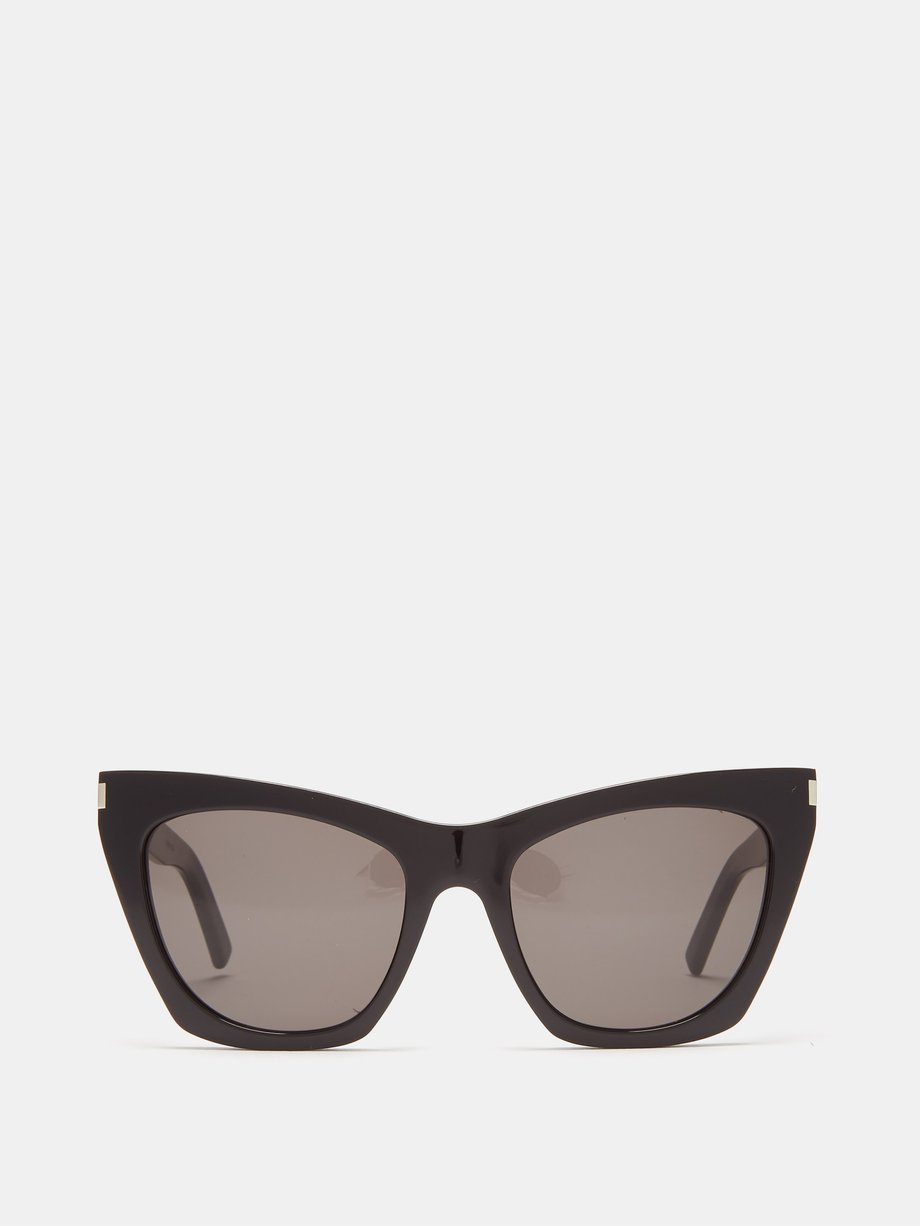 Black Kate cat-eye acetate sunglasses | Saint Laurent | MATCHESFASHION UK