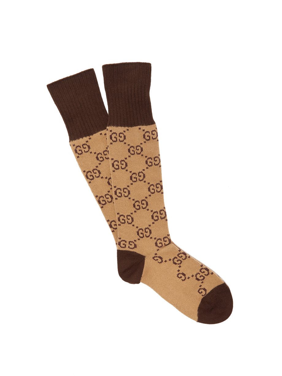 Gucci GG-intarsia cotton-blend socks