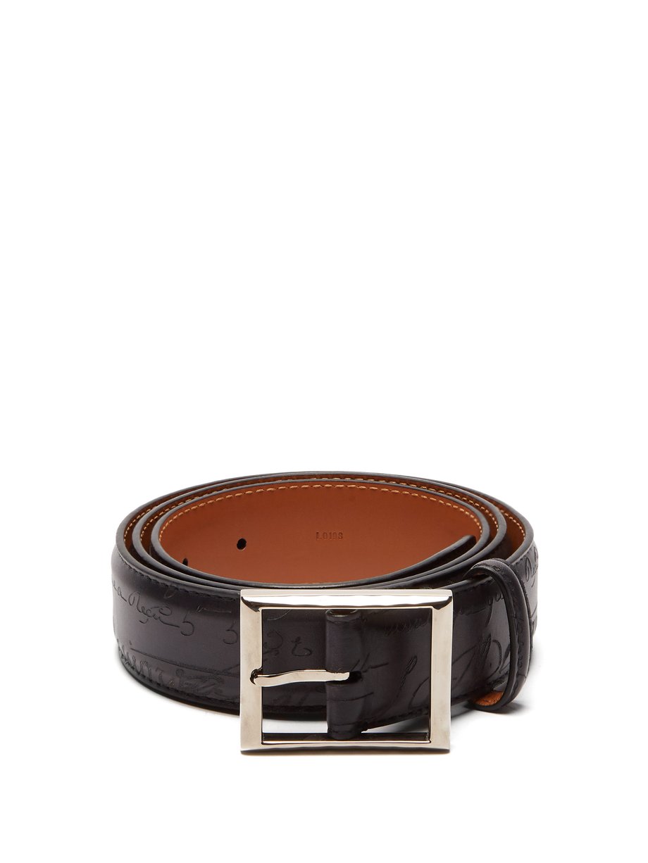 Black Scritto leather belt | Berluti | MATCHESFASHION UK