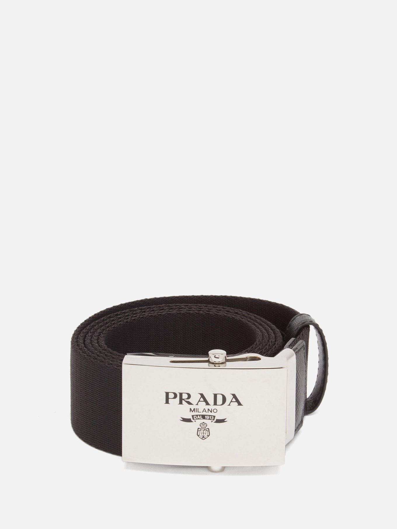 Prada Logo Plaque Phone Pouch White in Nylon with Silver-tone - US