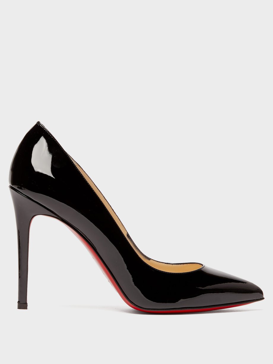 Christian Louboutin Pigalle 120m Spikes Patent Leather Pumps in Black