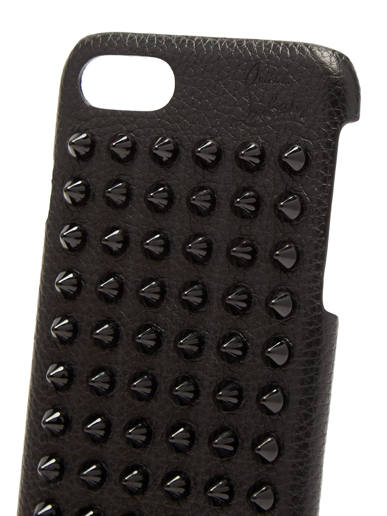 Black Loubiphone spike leather iPhone® 7/8 case | Christian