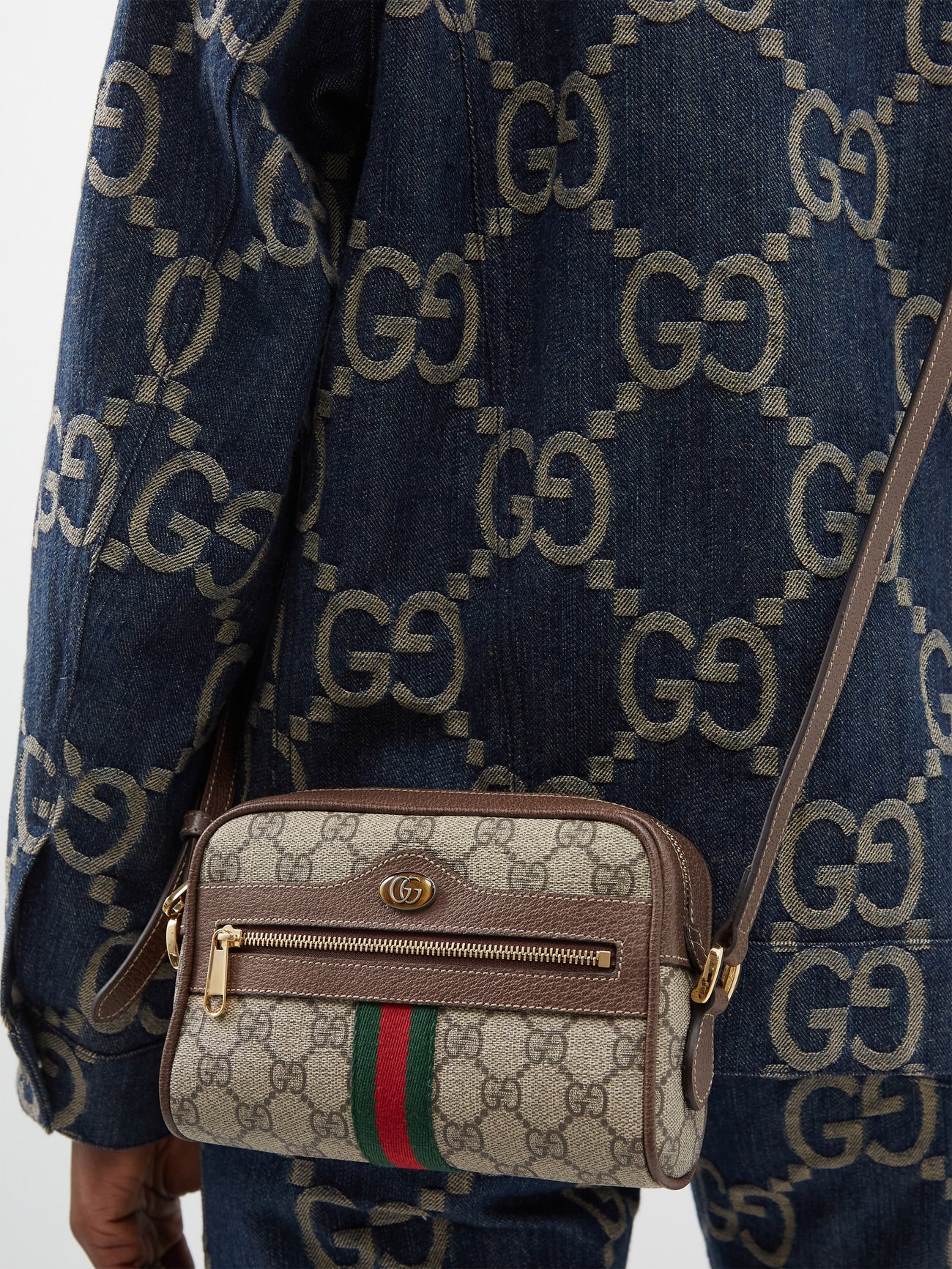 Brown Ophidia mini GG Supreme cross-body bag, Gucci