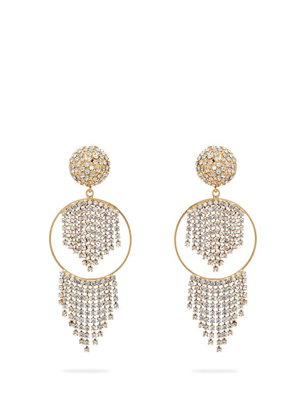 Rosantica (Rosantica ) Strobo crystal-embellished hoop earrings
