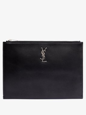 Saint Laurent Fragments Zipped Card Case Crocodile Embossed Shiny Leather  Black in Leather with Silver-tone - US