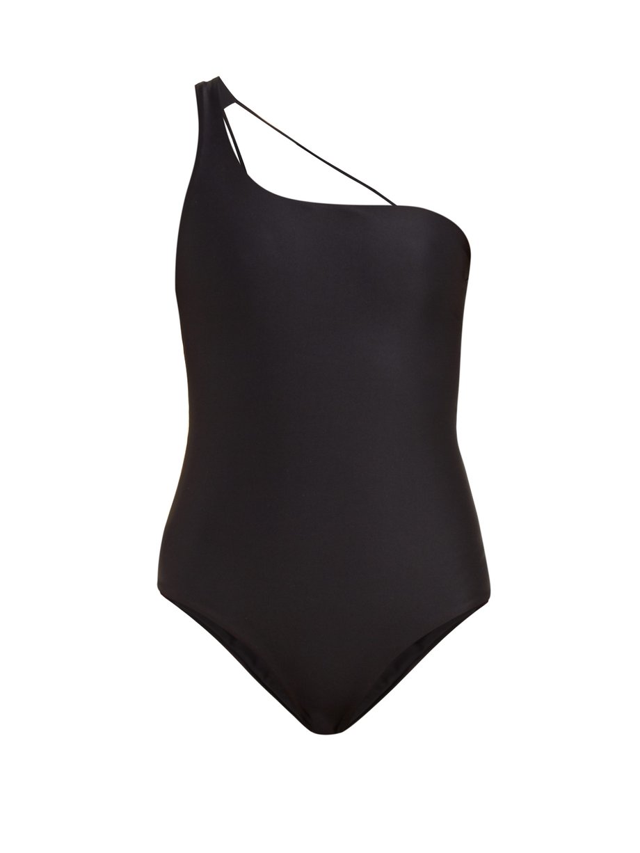 Black Apex one-shoulder swimsuit | Jade Swim | MATCHES UK