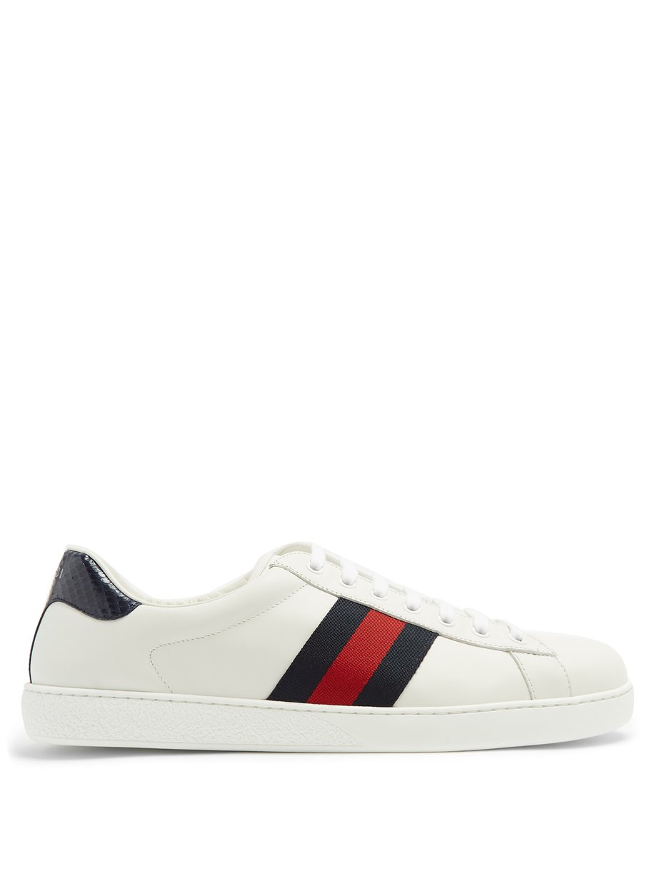 White Ace low-top leather trainers | Gucci | MATCHES UK