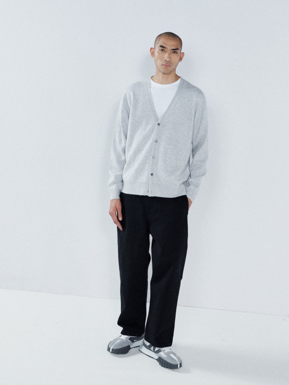 Grey Loose-fit cashmere cardigan | Raey | MATCHES UK