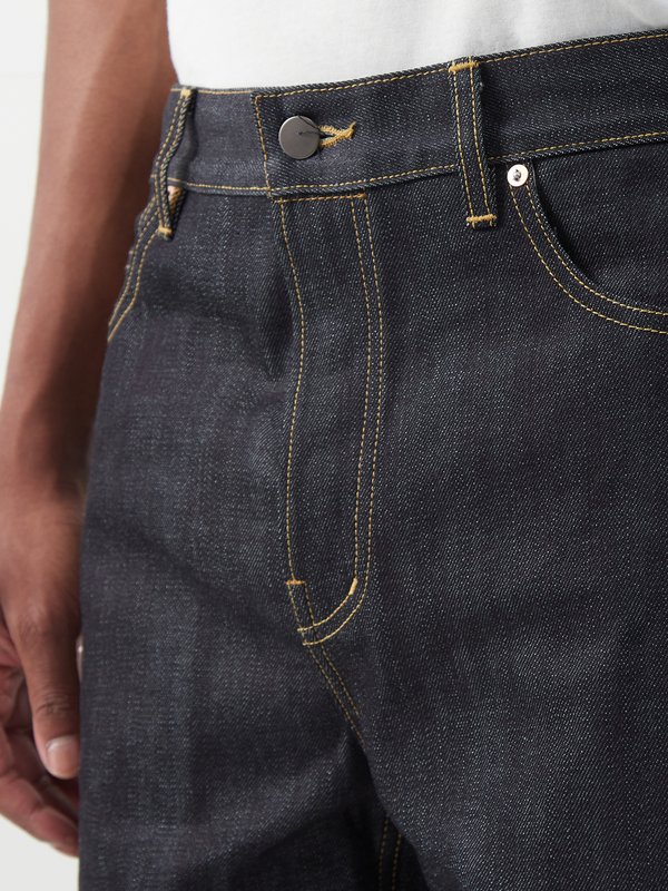 Raey Open selvedge-denim organic-cotton low-rise jeans