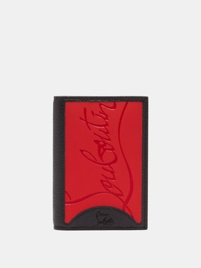 Christian Louboutin Coolcard Logo-plaque Croc-embossed Leather Wallet in  Black for Men